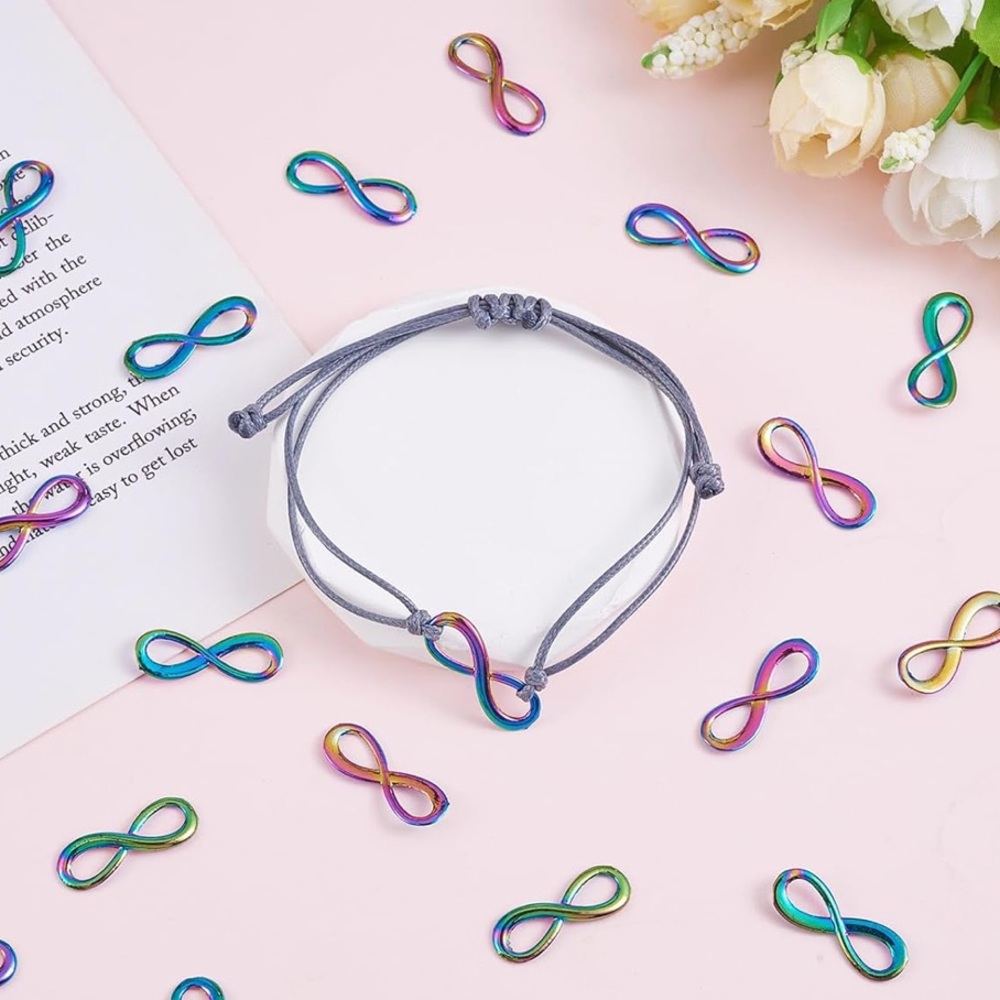 15 Rainbow Infinity Charms